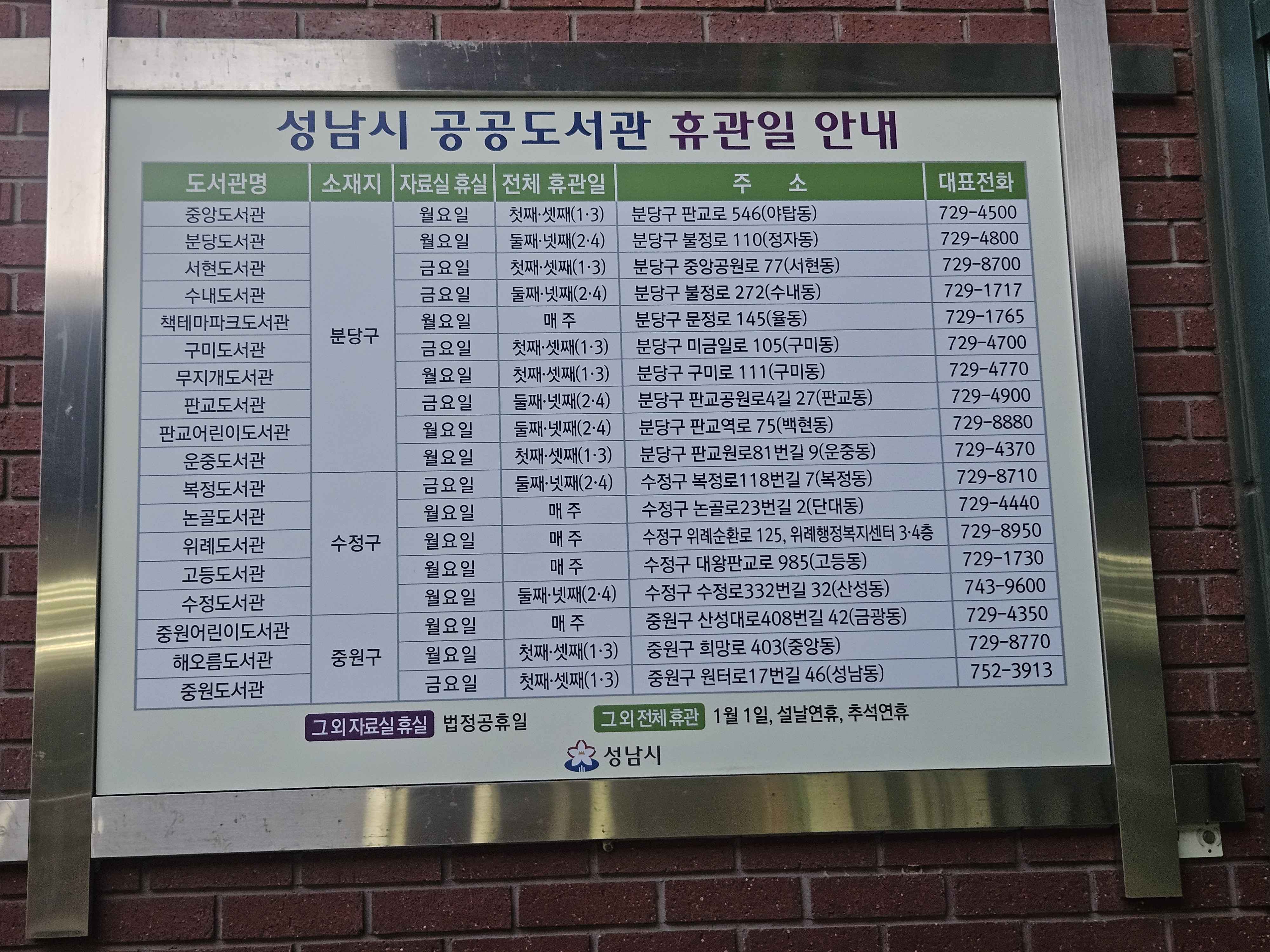 꼭 확인하세요! 성남시 공공도서관 휴관일, 허탕치지 않고 제대로 이용하는 꿀팁!